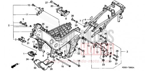 FRAME BODY NSR125RY de 2000
